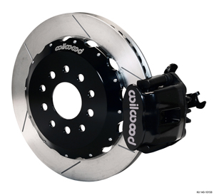 Wilwood Combination Parking Brake Caliper Rear Brake Kit - Black Powder Coat Caliper - GT Slotted Rotor