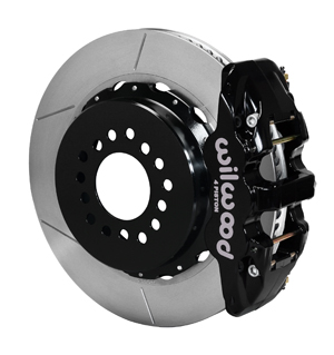 Wilwood W4A Big Brake Rear Parking Brake Kit - Black Powder Coat Caliper - GT Slotted Rotor