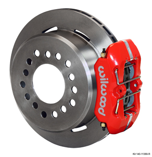 Wilwood Dynapro Low-Profile Rear Parking Brake Kit - Red Powder Coat Caliper - Plain Face Rotor