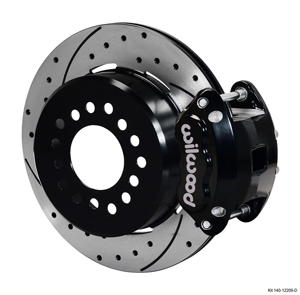 Wilwood D154 Rear Parking Brake Kit - Black Powder Coat Caliper - SRP Drilled & Slotted Rotor
