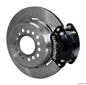 Wilwood D154 Rear Parking Brake Kit - Black Powder Coat Caliper - Plain Face Rotor