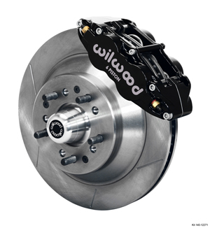 Wilwood Forged Narrow Superlite 6R Big Brake Front Brake Kit (Hub and 1PC Rotor) - Black Powder Coat Caliper - GT Slotted Rotor
