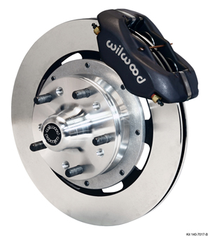 Wilwood Forged Dynalite Big Brake Front Brake Kit (Hub) - Black Anodize Caliper - Plain Face Rotor