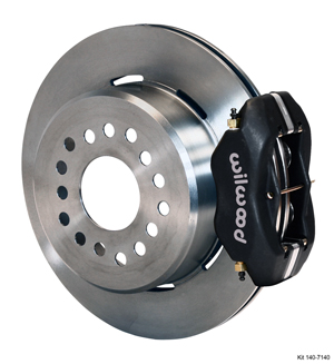 Wilwood Forged Dynalite Rear Parking Brake Kit - Black Anodize Caliper - Plain Face Rotor