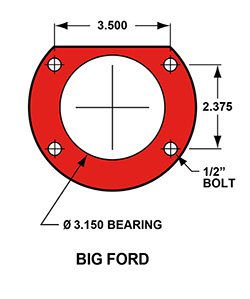 thumbnail image 2 of Speedway Motors Bolt-On Disc Brake Kit For Ford 9 Inch Rear End Fits Currie Axles 2 of 6