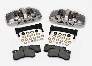 Wilwood AERO6 Front Caliper and Bracket Upgrade Kit for Corvette C5-C6 Parts Laid Out - Nickel Plate Caliper