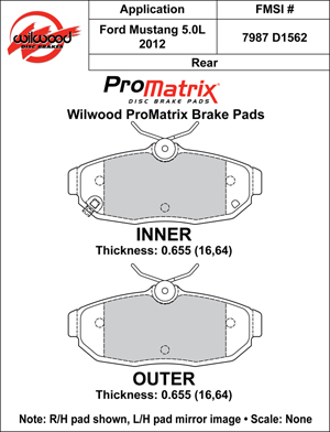 Brake Pad Plate #D1562