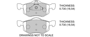 View Brake Pads with Plate #D843