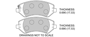 View Brake Pads with Plate #D856