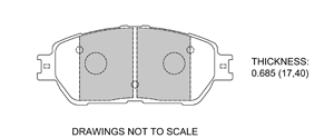 View Brake Pads with Plate #D906A