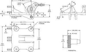 Special pedal application for Asphalt Sprints and Modifieds. Base & Balance Bar only.  Does not include pedal assemby. Drawing
