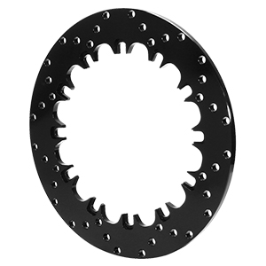 SRP Drilled Rotor - Steel - Black Electro Coat