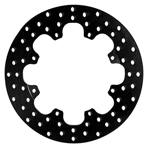 Drilled Steel Rotor - Steel - Black Oxide