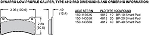 Pad Dimensions for the Forged Dynapro Lug Mount Low-Profile
