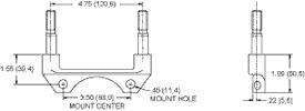 Mount Dimensions for the Billet Narrow Dynalite Radial Mount