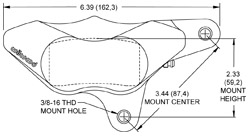 GP310 Motorcycle Front (1984-1999) Caliper Drawing