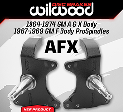 Wilwood Disc Brakes Announces New GM AFX Body 2” Drop ProSpindles and Disc Brake Kits