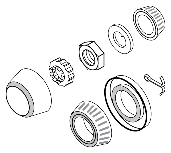 Bearing & Locknut Kit Drawing