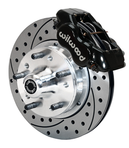 Wilwood Forged Dynalite Pro Series Front Brake Kit - Black Powder Coat Caliper - SRP Drilled & Slotted Rotor