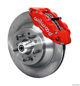 Wilwood Forged Narrow Superlite 6R Big Brake Front Brake Kit (Hub and 1PC Rotor) - Red Powder Coat Caliper - GT Slotted Rotor