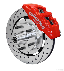 Wilwood Mustang II  Front Disc Brake 11" Drilled Rotor Red Caliper