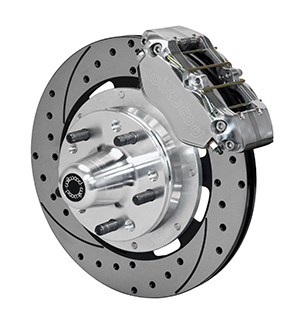 Wilwood Dynapro Dust-Boot Big Brake Front Brake Kit (Hub) - Polish Caliper - SRP Drilled & Slotted Rotor