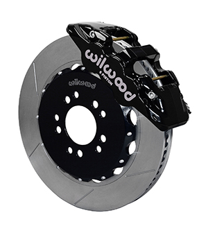 Wilwood AERO6 Big Brake Front Brake Kit - Black Powder Coat Caliper - GT Slotted Rotor