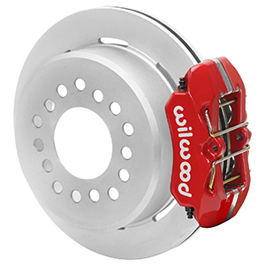Wilwood Forged Dynapro Low-Profile Rear Parking Brake Kit - Red Powder Coat Caliper - Plain Face Rotor