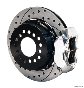 Wilwood Forged Dynalite Pro Series Rear Brake Kit - Polish Caliper - SRP Drilled & Slotted Rotor