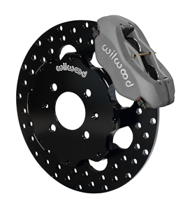 Wilwood Forged Dynalite Front Drag Brake Kit (Hat) - Type III Ano Caliper - Drilled Rotor