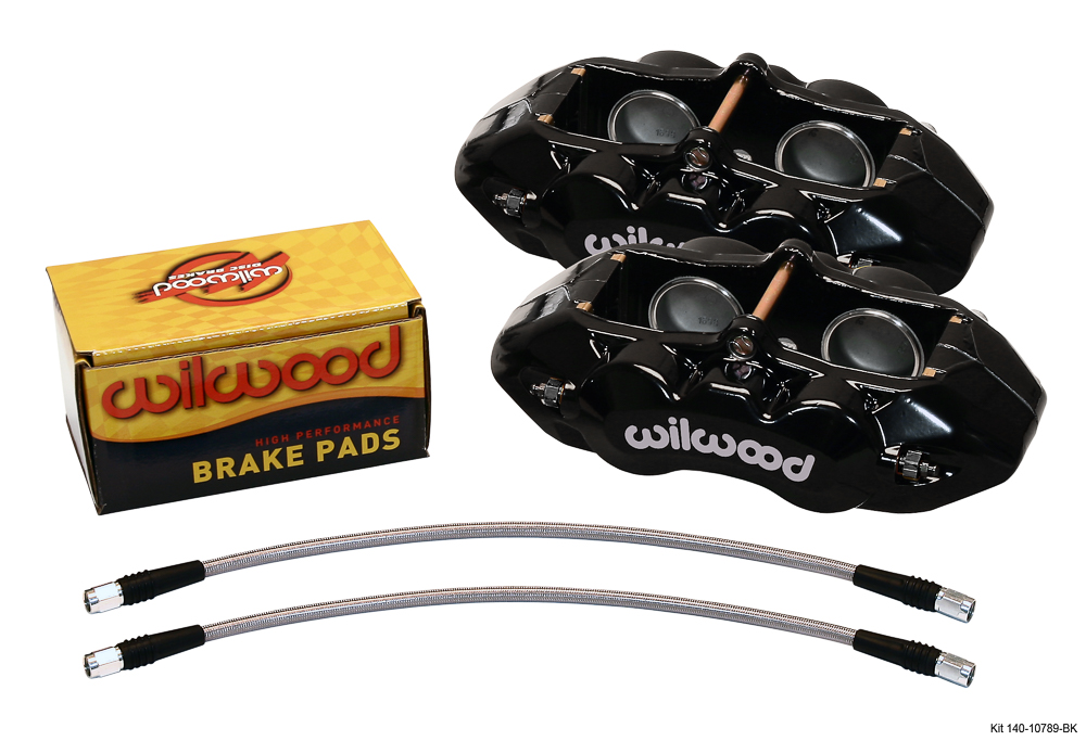 Wilwood D8-4 Front Replacement Caliper Kit - Black Powder Coat Caliper