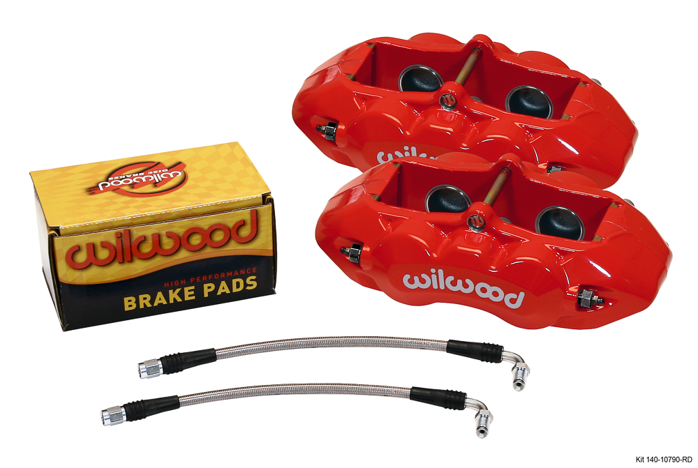 Wilwood D8-4 Rear Replacement Caliper Kit - Red Powder Coat Caliper