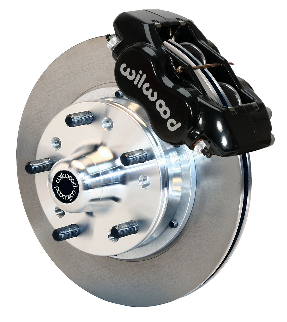 Wilwood Forged Dynalite Pro Series Front Brake Kit - Black Powder Coat Caliper - Plain Face Rotor