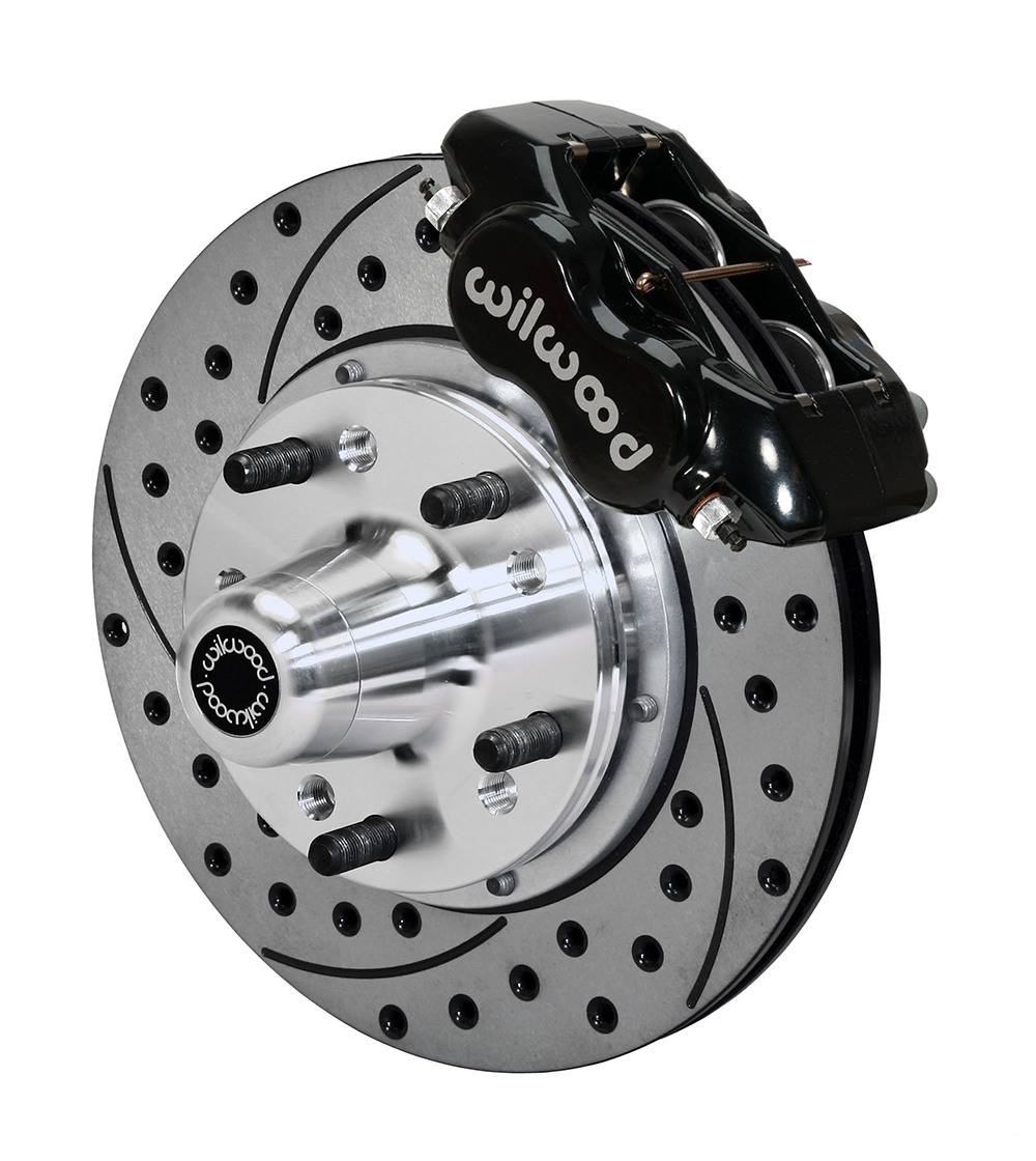 Wilwood Forged Dynalite Pro Series Front Brake Kit - Black Powder Coat Caliper - SRP Drilled & Slotted Rotor