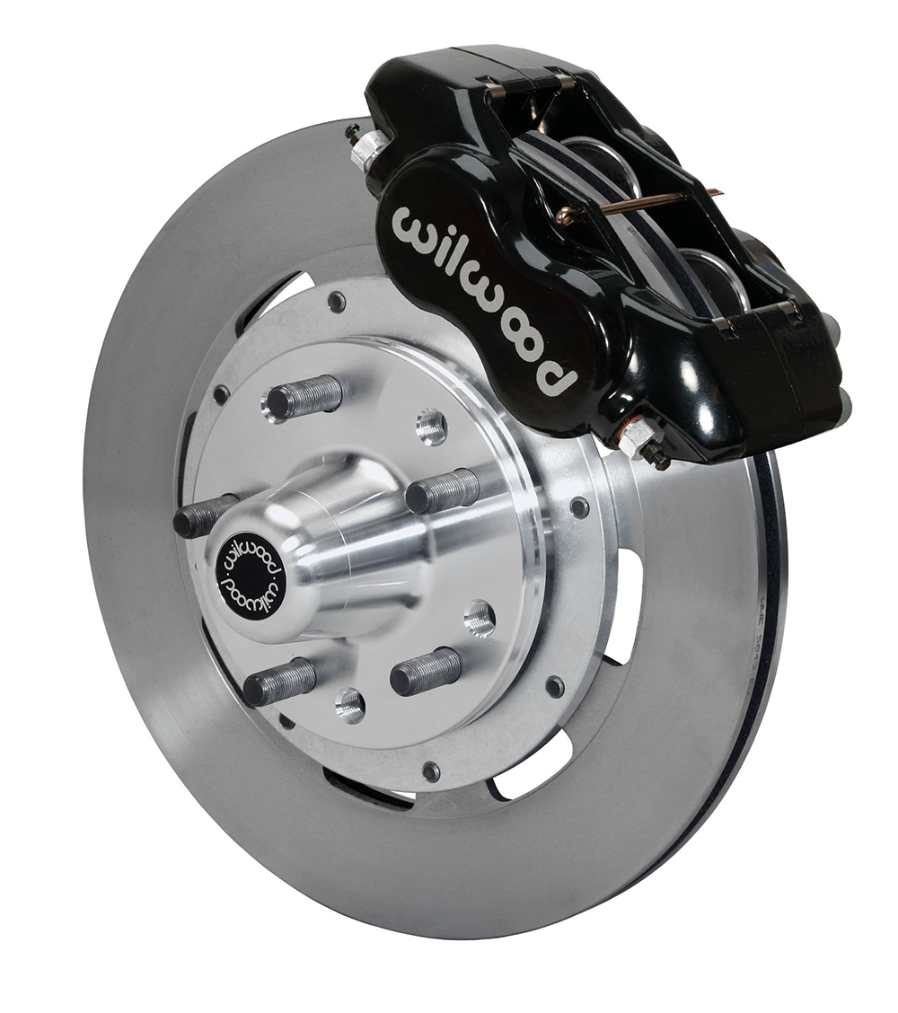 Wilwood Forged Dynalite Big Brake Front Brake Kit (Hub) - Black Powder Coat Caliper - Plain Face Rotor