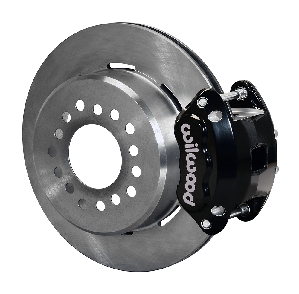 Wilwood D154 Rear Parking Brake Kit - Black Powder Coat Caliper - Plain Face Rotor