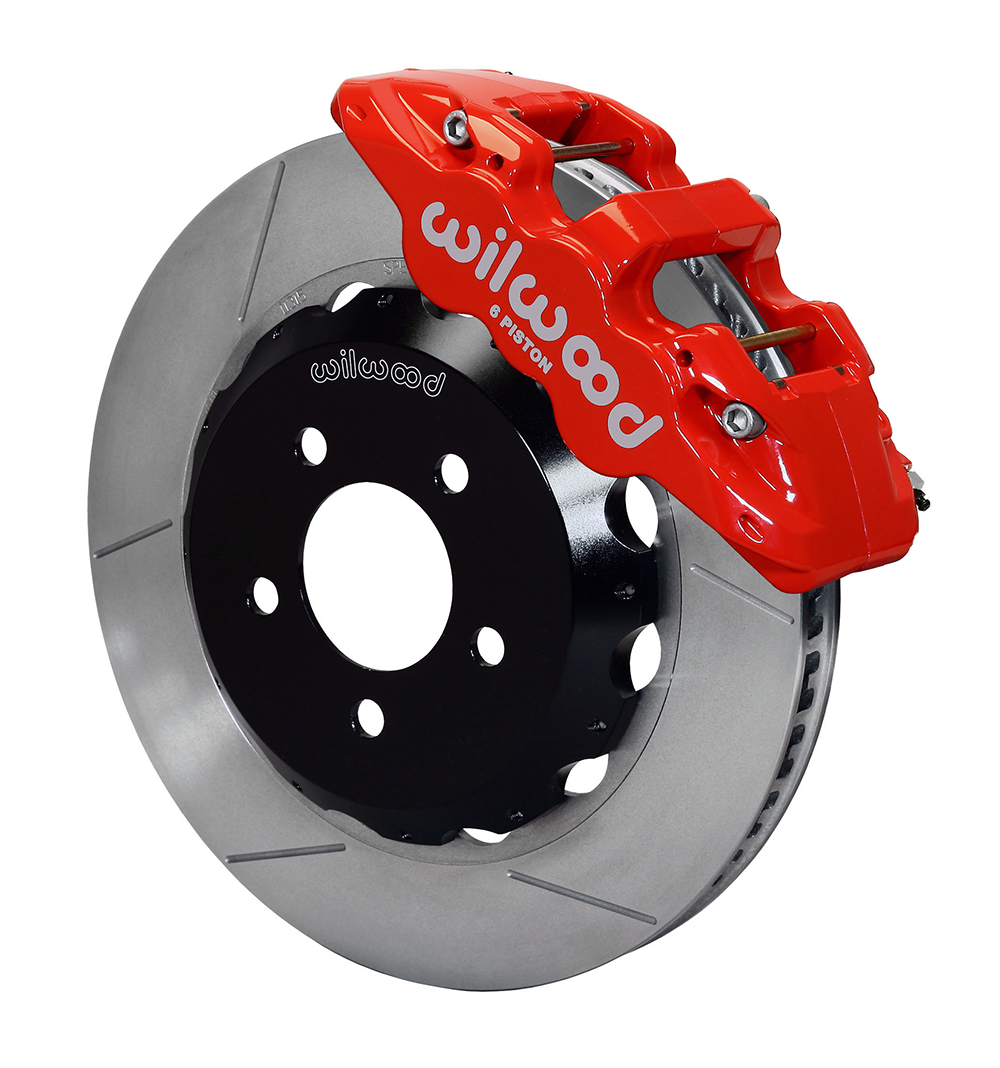 Wilwood AERO6 Big Brake Front Brake Kit - Red Powder Coat Caliper - GT Slotted Rotor