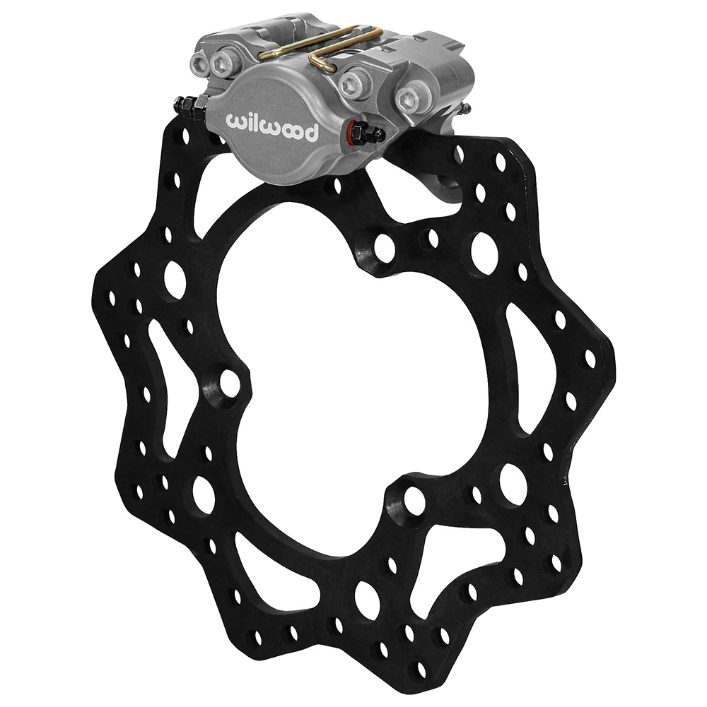 Wilwood Dynapro Single Left Front Sprint Brake Kit - Type III Anodize Caliper - Drilled Rotor