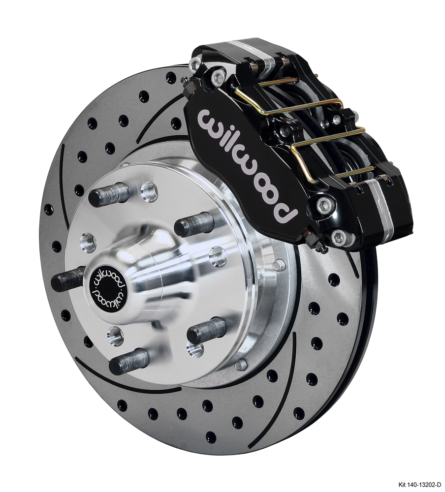 Wilwood Dynapro Dust-Boot Pro Series Front Brake Kit - Black Powder Coat Caliper - SRP Drilled & Slotted Rotor