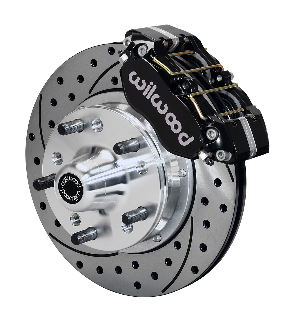 Wilwood Dynapro Dust-Boot Pro Series Front Brake Kit - Black Powder Coat Caliper - SRP Drilled & Slotted Rotor