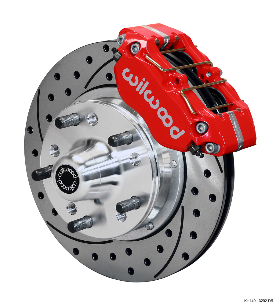 Wilwood Dynapro Dust-Boot Pro Series Front Brake Kit - Red Powder Coat Caliper - SRP Drilled & Slotted Rotor