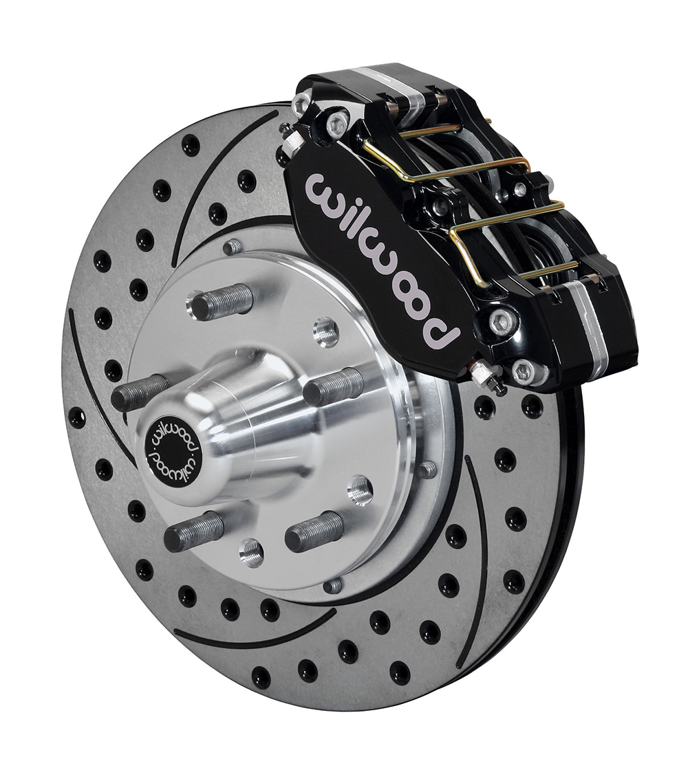 Wilwood Dynapro Dust-Boot Pro Series Front Brake Kit - Black Powder Coat Caliper - SRP Drilled & Slotted Rotor