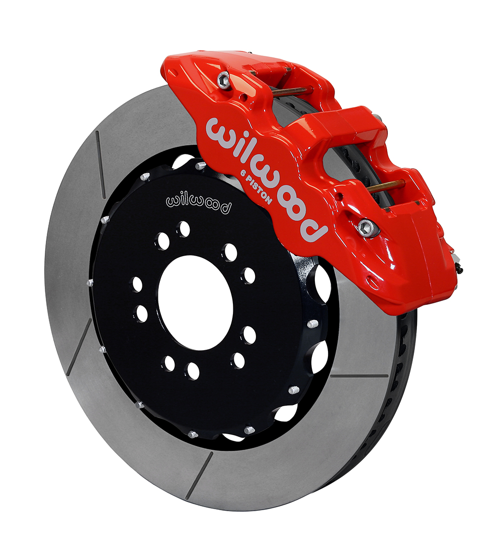 Wilwood AERO6 Big Brake Front Brake Kit - Red Powder Coat Caliper - GT Slotted Rotor