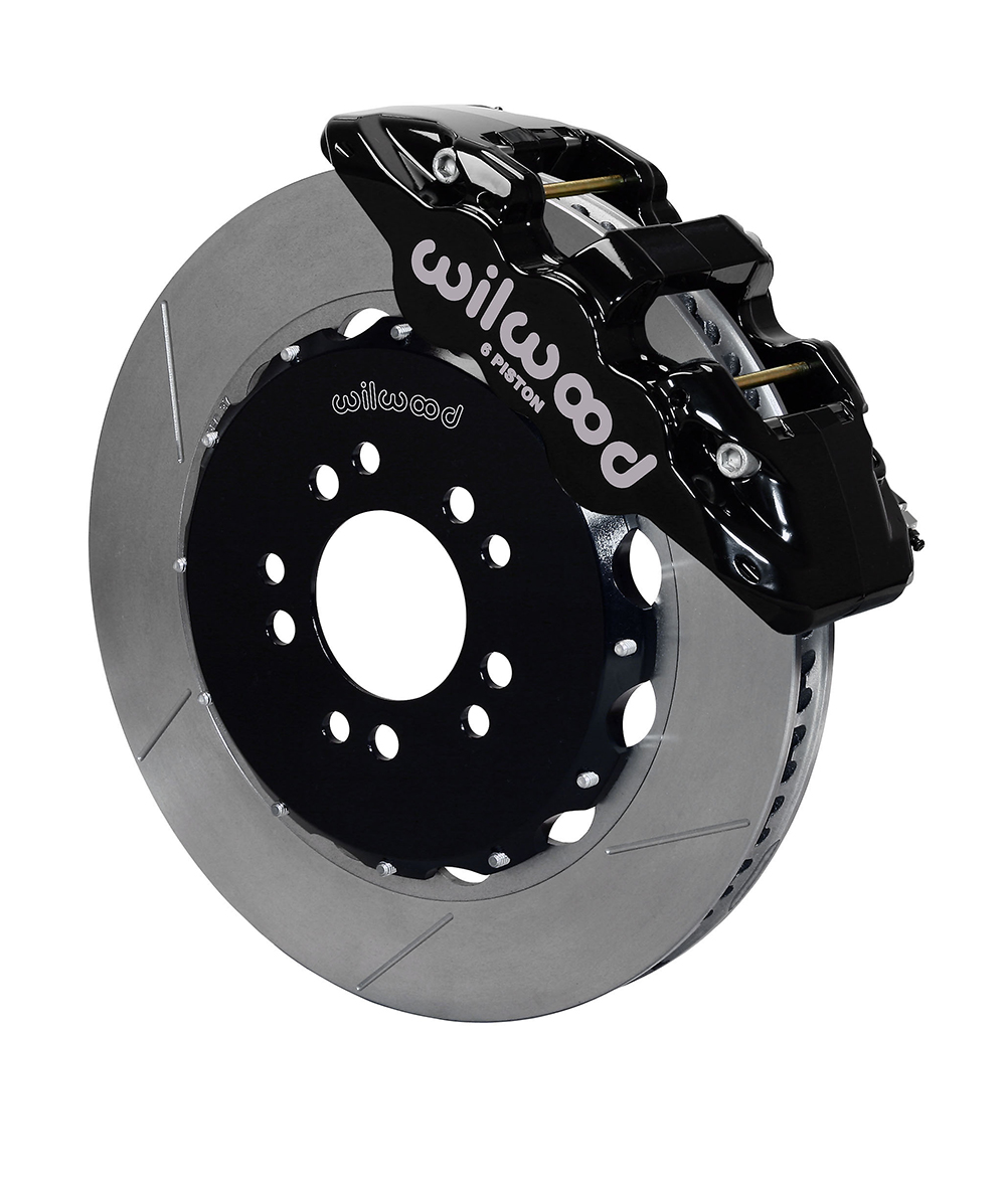 Wilwood AERO6 Big Brake Front Brake Kit - Black Powder Coat Caliper - GT Slotted Rotor