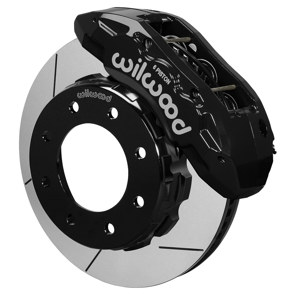 Wilwood TX6R Big Brake Truck Front Brake Kit - Black Powder Coat Caliper - GT Slotted Rotor