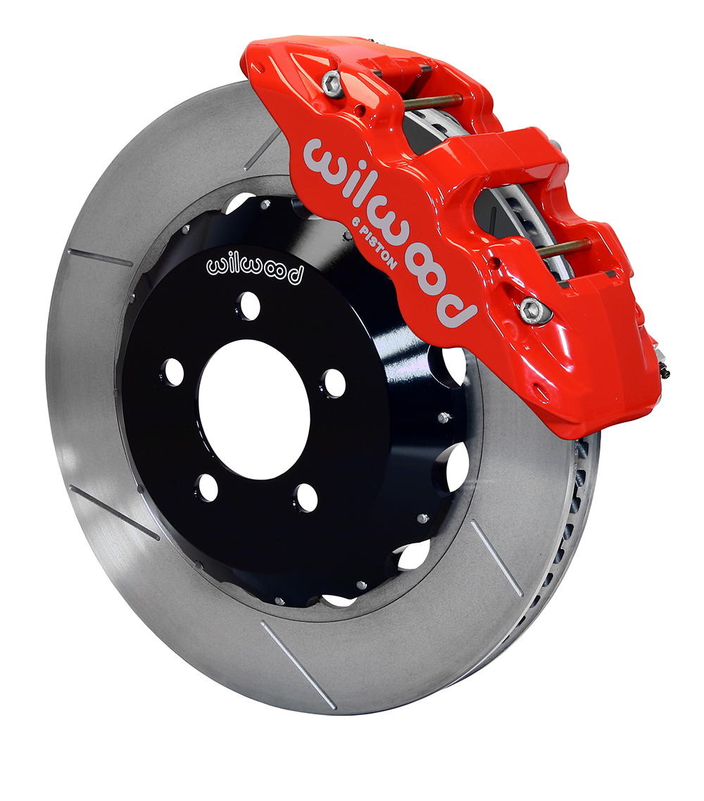 Wilwood AERO6 Big Brake Front Brake Kit - Red Powder Coat Caliper - GT Slotted Rotor