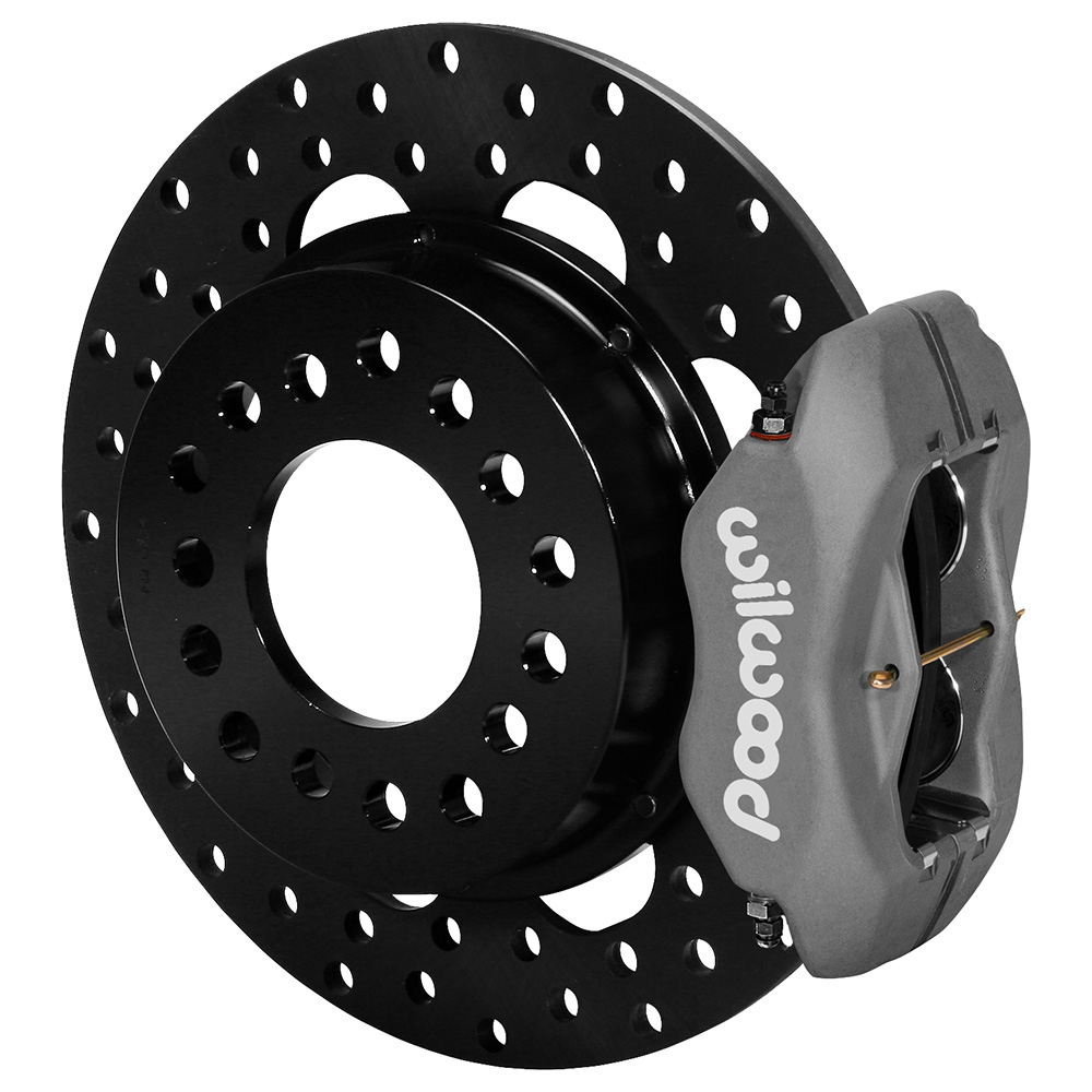 Wilwood Forged Dynalite Rear Drag Brake Kit - Type III Anodize Caliper - Drilled Rotor