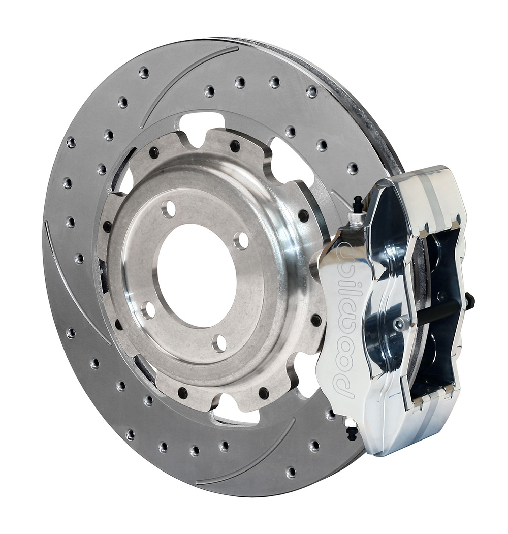 Wilwood Narrow Dynalite Rear Inboard Rear Brake Kit - Polish Caliper - SRP Drilled & Slotted Rotor