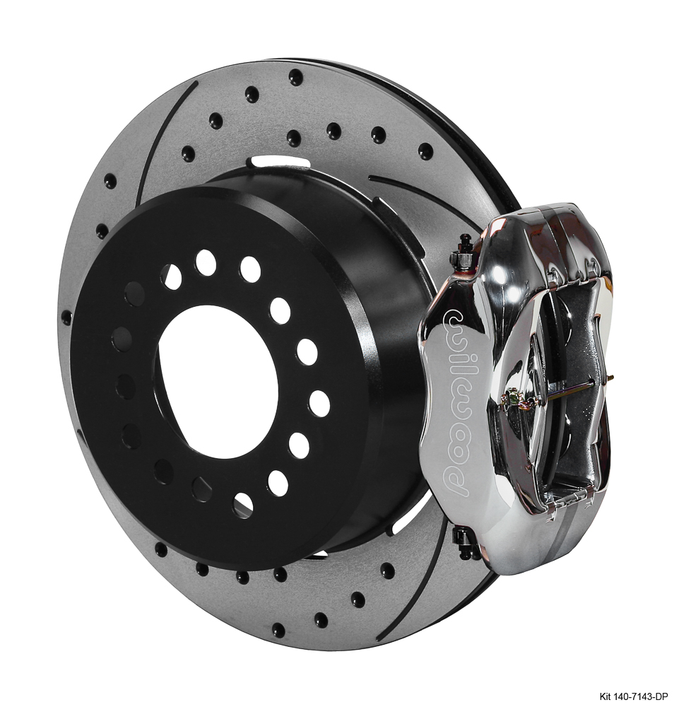 Wilwood Forged Dynalite Rear Parking Brake Kit - Polish Caliper - SRP Drilled & Slotted Rotor