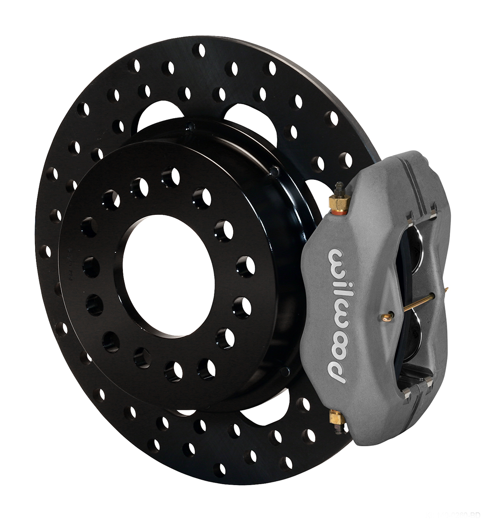 Wilwood Forged Dynalite Rear Drag Brake Kit - Type III Anodize Caliper - Drilled Rotor